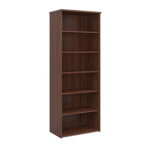 Dams 5 Shelf Bookcase 2140H/800W/470D 25mm Top Walnut