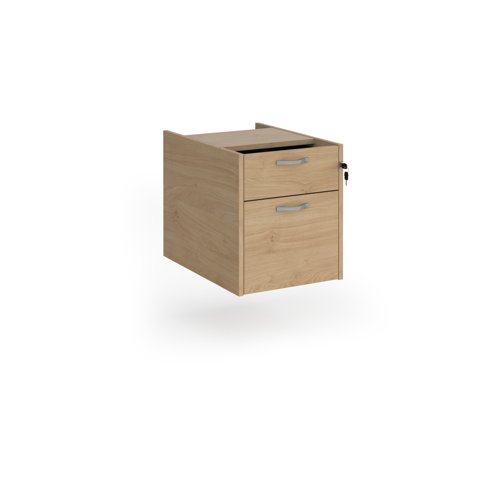 Maestro 25 2 drawer fixed pedestal - Kendal Oak