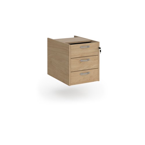 Maestro 25 3 drawer fixed pedestal - Kendal Oak