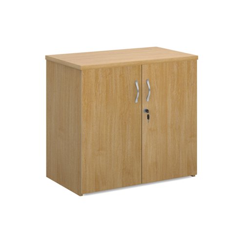 Universal double door cupboard 740mm high with 1 shelf - oak R740DO Buy online at Office 5Star or contact us Tel 01594 810081 for assistance