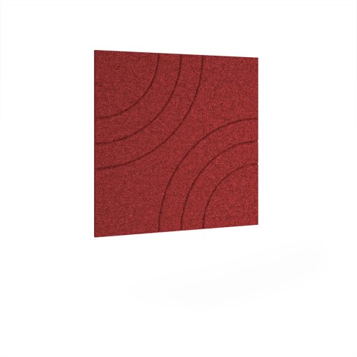 Radi Acoustic Ceiling - Wall Tiles 590w - Pure Red eco-friendly office product
