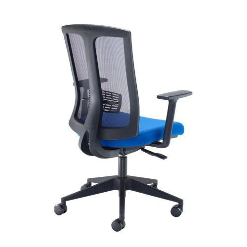 Ronan mesh back operators chair with fixed arms - blue