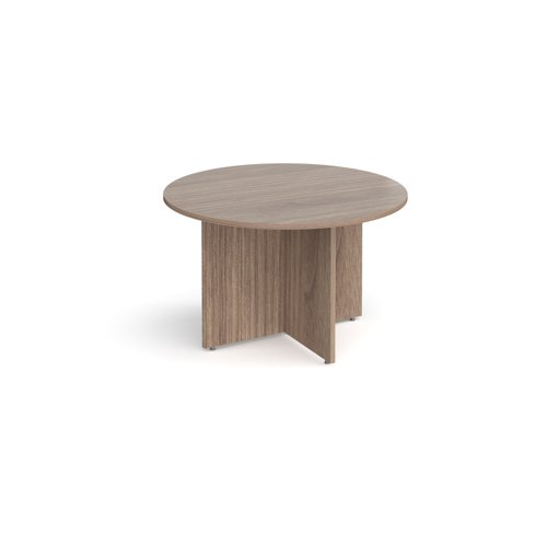 Arrow head leg circular meeting table 1200mm - Barcelona walnut