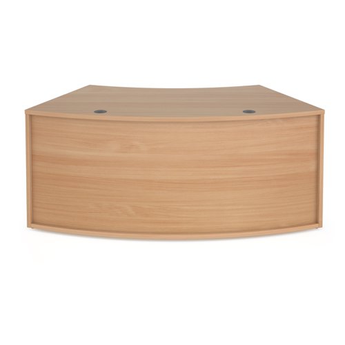 Denver reception 45° curved base unit 1800mm - beech