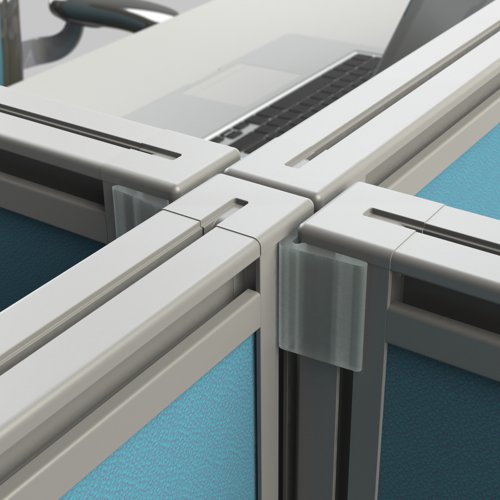 Rear mounting screen connector for aluminium frame screen returns mid-runs | SA-LINK-KIT | Dams International