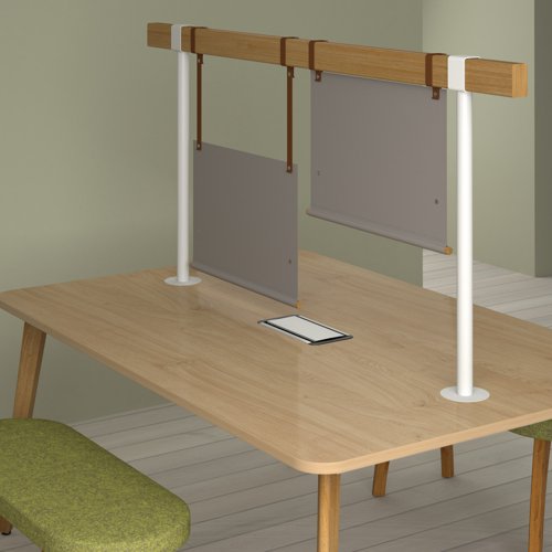 Saxon worktable 1800mm x 1200mm with high level tool rail and Eclipse power module - kendal oak