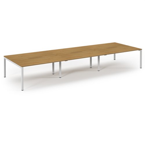 Connex scalloped 4800 x 1600 x 725mm back to back desk ( 6 x 1600mm )
