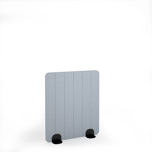 Stripe Acoustic Floor Standing Black Metal Base Legs 1200w 1400h - Light Grey