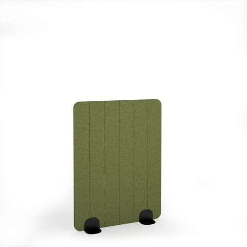 Stripe Acoustic Floor Standing Black Metal Base Legs 1200w 1600h - Reed Green