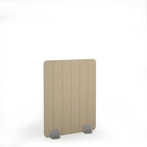 Stripe Acoustic Floor Standing Silver Metal Base Legs 1200w 1600h - Dark Camel