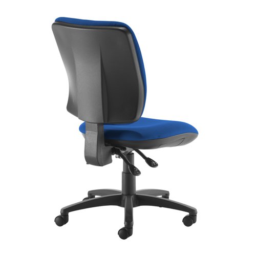 Senza High fabric back operator chair with no arms - blue