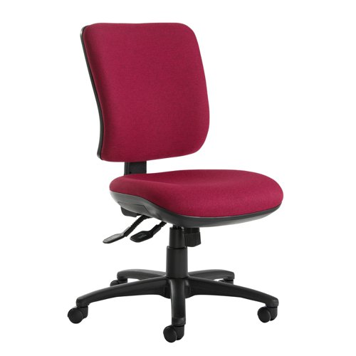 Senza High fabric back operator chair with no arms - made to order
