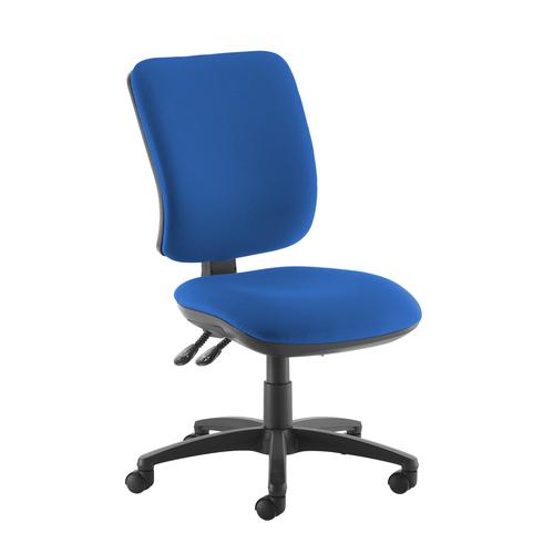 Senza high back operator chair with no arms - blue