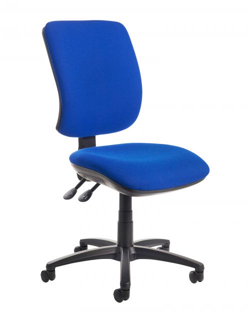 Senza High Back Operator Chair With No Arms Blue Office Monster Senza High Back Operator Chair With No Arms Blue