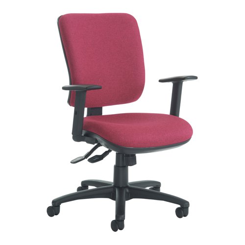 Senza High fabric back operator chair with adjustable arms - made to order
