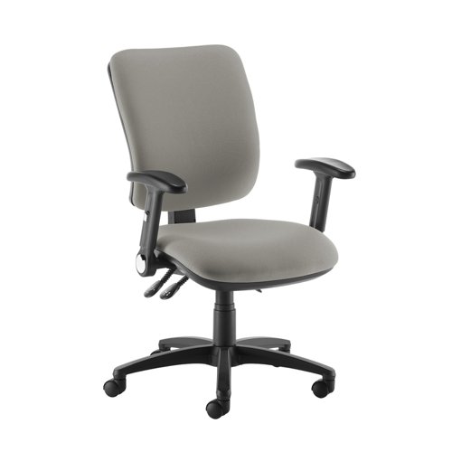 Senza high back operator chair with folding arms - Slip Grey