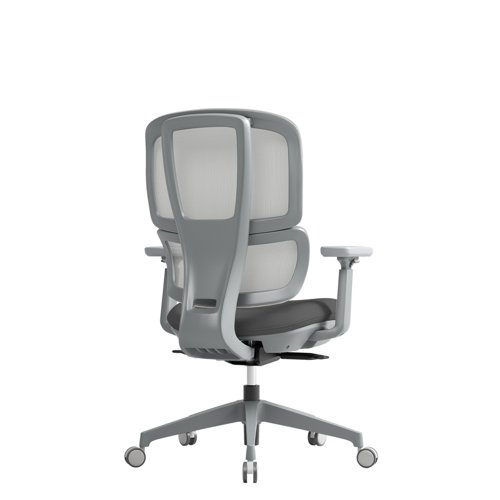 Shelby grey mesh back operator chair with grey fabric seat Dams International