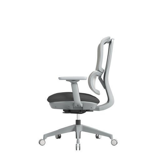 Shelby grey mesh back operator chair with grey fabric seat Dams International