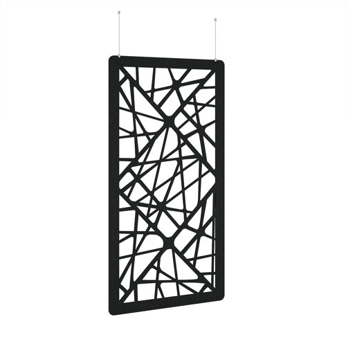 Shatter Hanging Panel 1200w - Black eco-friendly office product