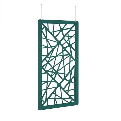 Shatter Hanging Panel 1200w - Peacock Blue eco-friendly office product