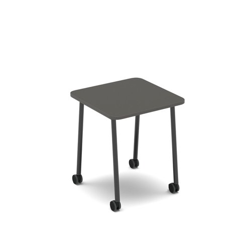 Show mobile meeting table 700 x 700mm - onyx grey top | SHW-DT07-OG | Dams International