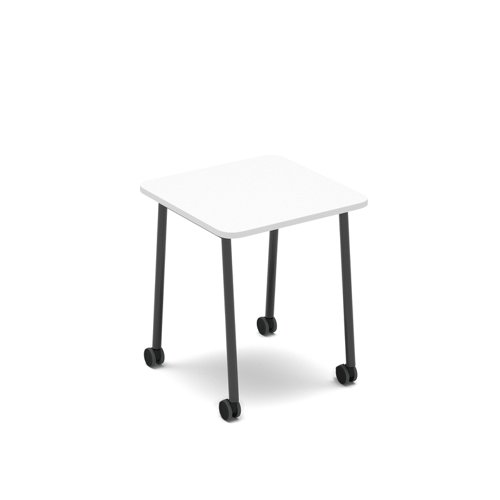 Show mobile meeting table 700 x 700mm - white top