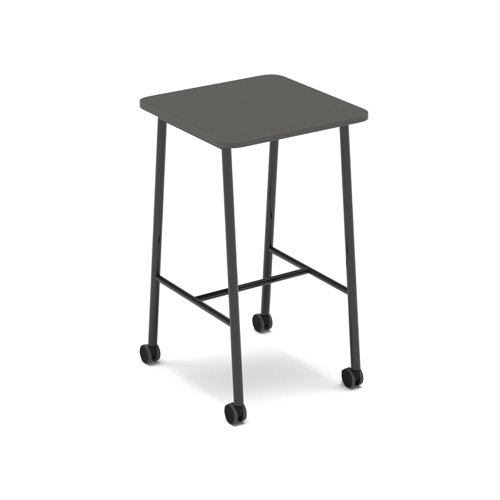 Show mobile poseur table 700 x 700mm - onyx grey top