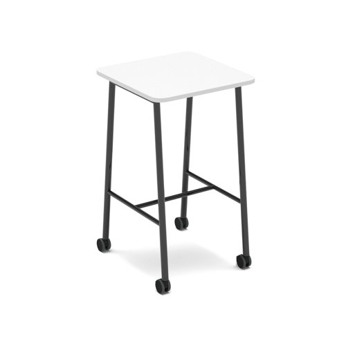 Show mobile poseur table 700 x 700mm - white top