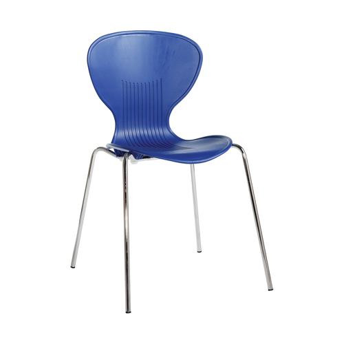 Sienna one piece shell chair with chrome legs
