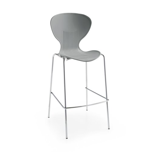 Sienna one piece stool with chrome legs (pack of 2) - grey SIE50009-G Buy online at Office 5Star or contact us Tel 01594 810081 for assistance