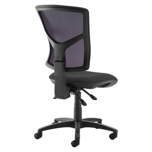Senza mesh back operator chair with no arms - black  SM40-000-BLK