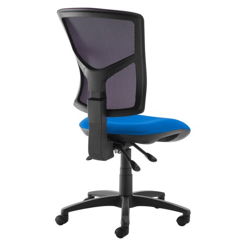 Senza mesh back operator chair with no arms - blue