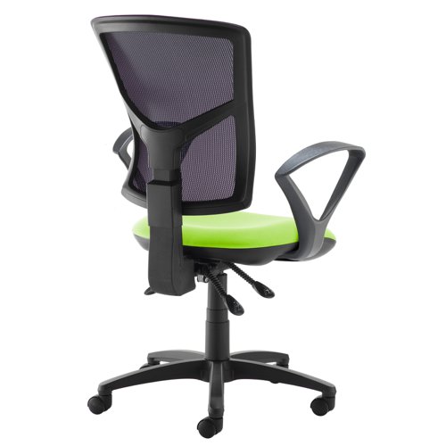 Senza high mesh back operator chair with fixed arms - made to order Dams International