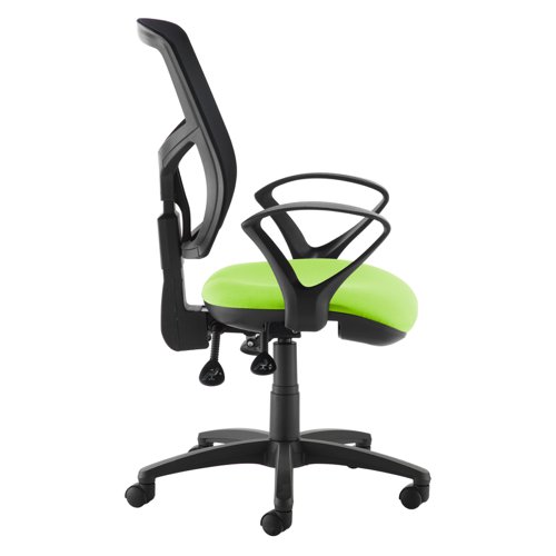 Senza high mesh back operator chair with fixed arms - made to order Dams International