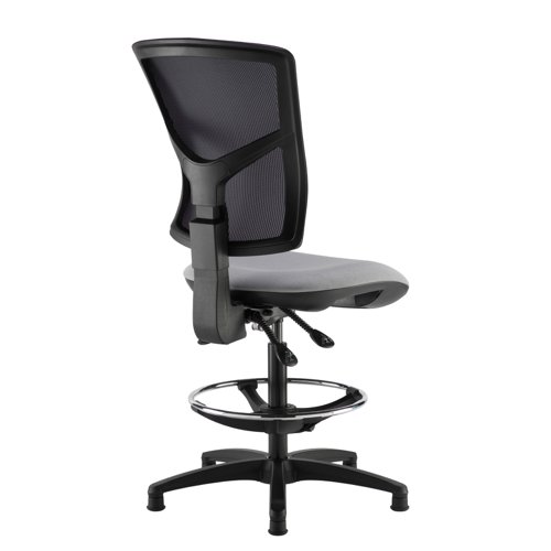 Senza mesh back draughtsmans chair with no arms - made to order