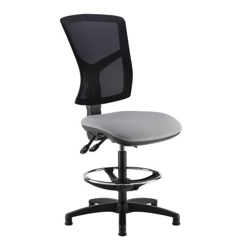 Senza mesh back draughtsmans chair with no arms - made to order