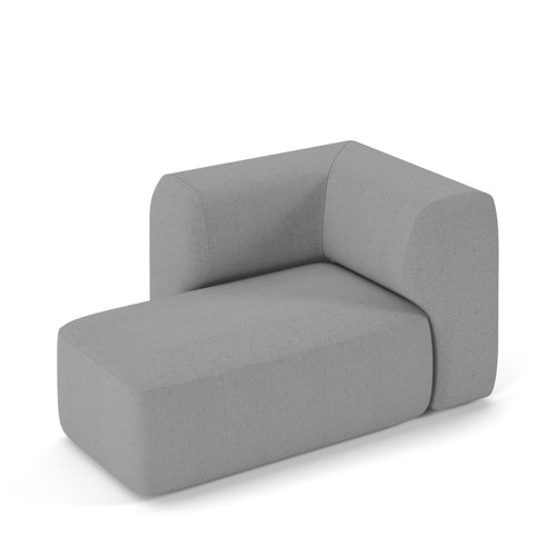 Snuggle modular soft seating large chase sofa with right hand arm and back - made to order
