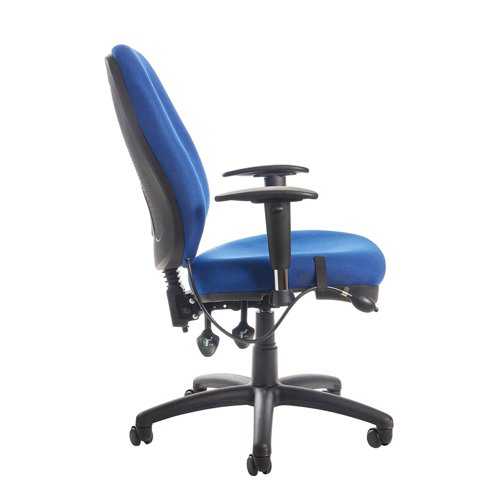 Sofia adjustable lumbar operators chair - blue Dams International