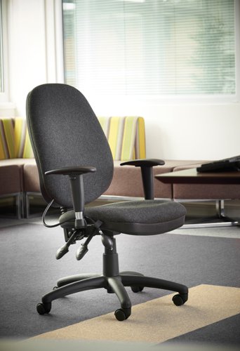 Sofia adjustable lumbar operators chair - blue