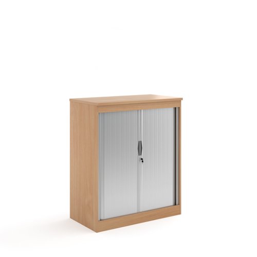 Systems horizontal tambour door cupboard 1200mm high - beech Cupboards ST12B