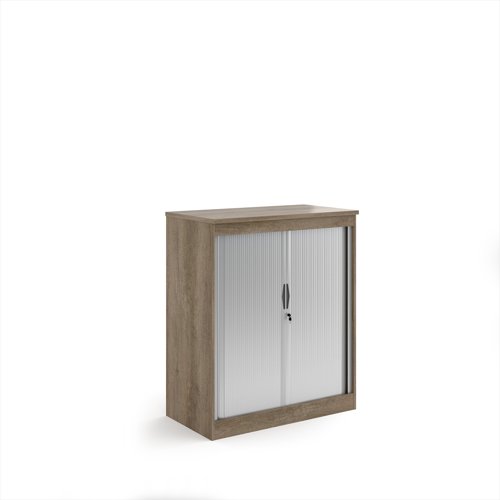 Systems horizontal tambour door cupboard 1200mm high - Nebraska Oak