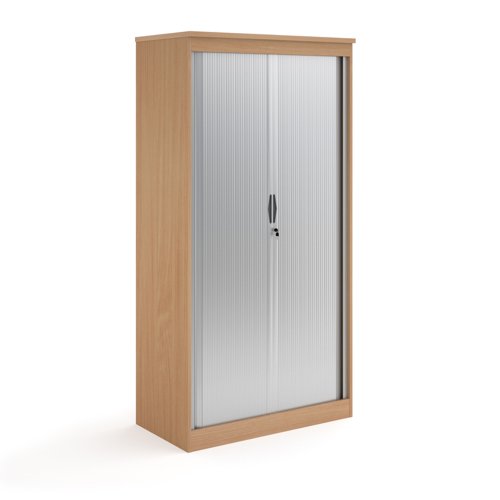 Systems horizontal tambour door cupboard 2000mm high - beech ST20B Buy online at Office 5Star or contact us Tel 01594 810081 for assistance