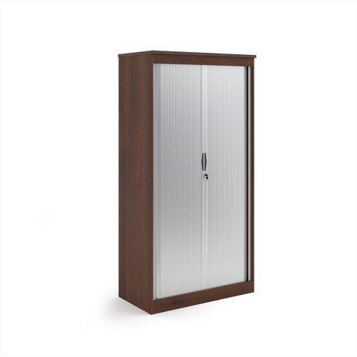 Systems horizontal tambour door cupboard 2000mm high - Walnut