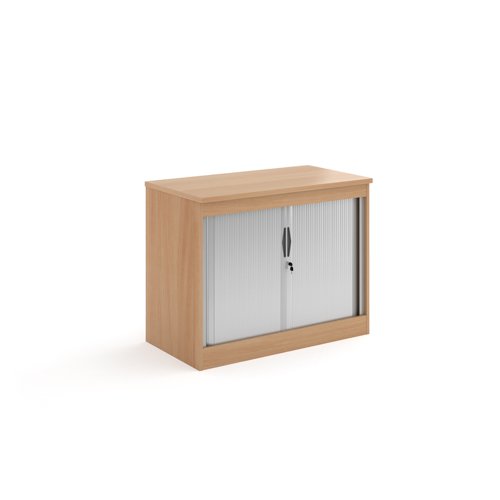 Systems horizontal tambour door cupboard 800mm high - beech ST8B Buy online at Office 5Star or contact us Tel 01594 810081 for assistance