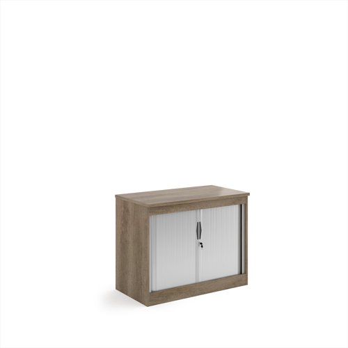 Systems horizontal tambour door cupboard 800mm high - Nebraska Oak