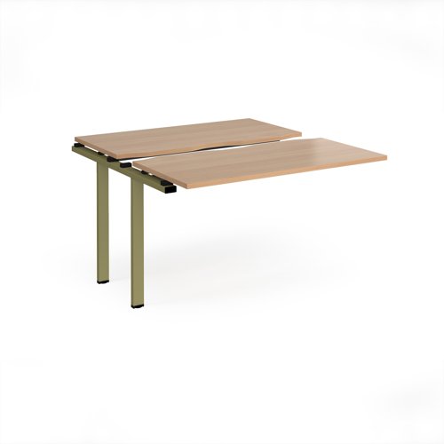Adapt sliding top add on unit single 1200mm x 1200mm - green frame, beech top