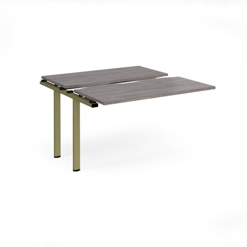 Adapt sliding top add on unit single 1200mm x 1200mm - green frame, grey oak top