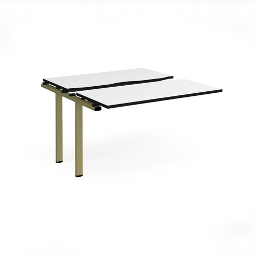 Adapt sliding top add on unit single 1200mm x 1200mm - green frame, white top, black edge