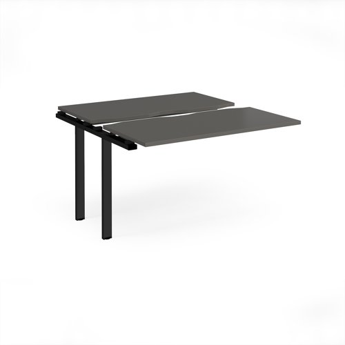 Adapt sliding top add on unit single 1200mm x 1200mm - black frame, storm grey top