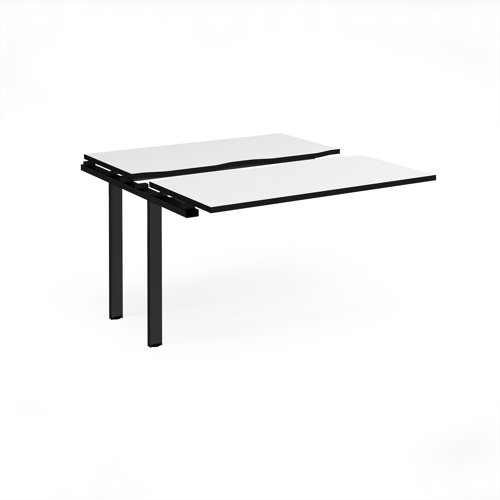 Adapt sliding top add on unit single 1200mm x 1200mm - black frame, white top, black edge